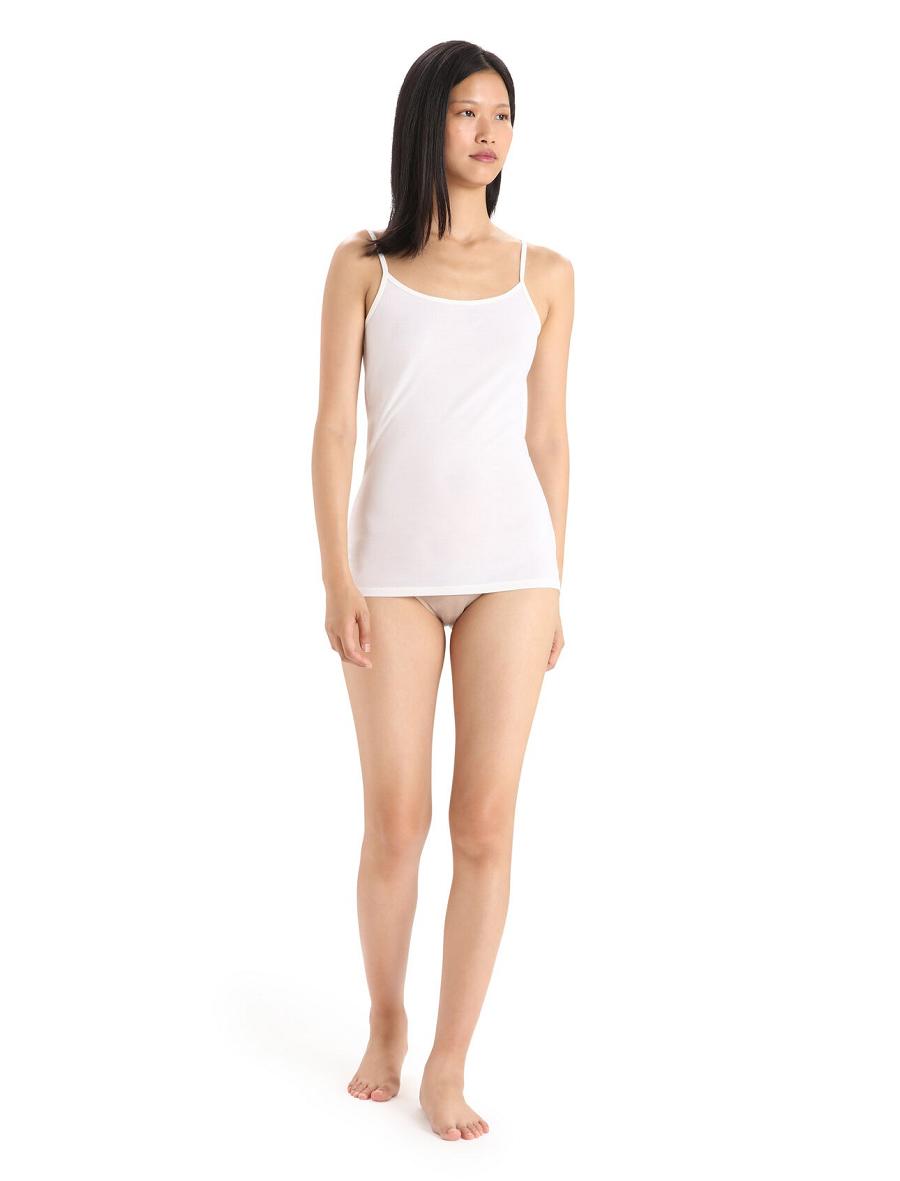 Women's Icebreaker Merino Siren Cami Singlet Underwear Snow | CA 1249GSOL